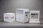 Counter Displays; White expanded PVC; silk screened; digital printed; assembled