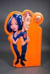 Hair Care Merchandiser; HIPS; Distortion Printed; Thermoformed; Die Cut; Heat Bent; Labeled; Attached to Metal Frame