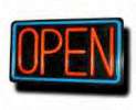 3-D Neo Neon Sign-Illuminated, HIPS Distortion Printed & Formed, BackCan Coated, UL Approved