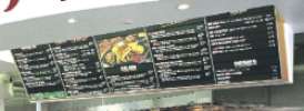 Menu Board, Styrene/Sintra Vacuum Formed & Screened, Menu Cards Digitally Printed & Laminated